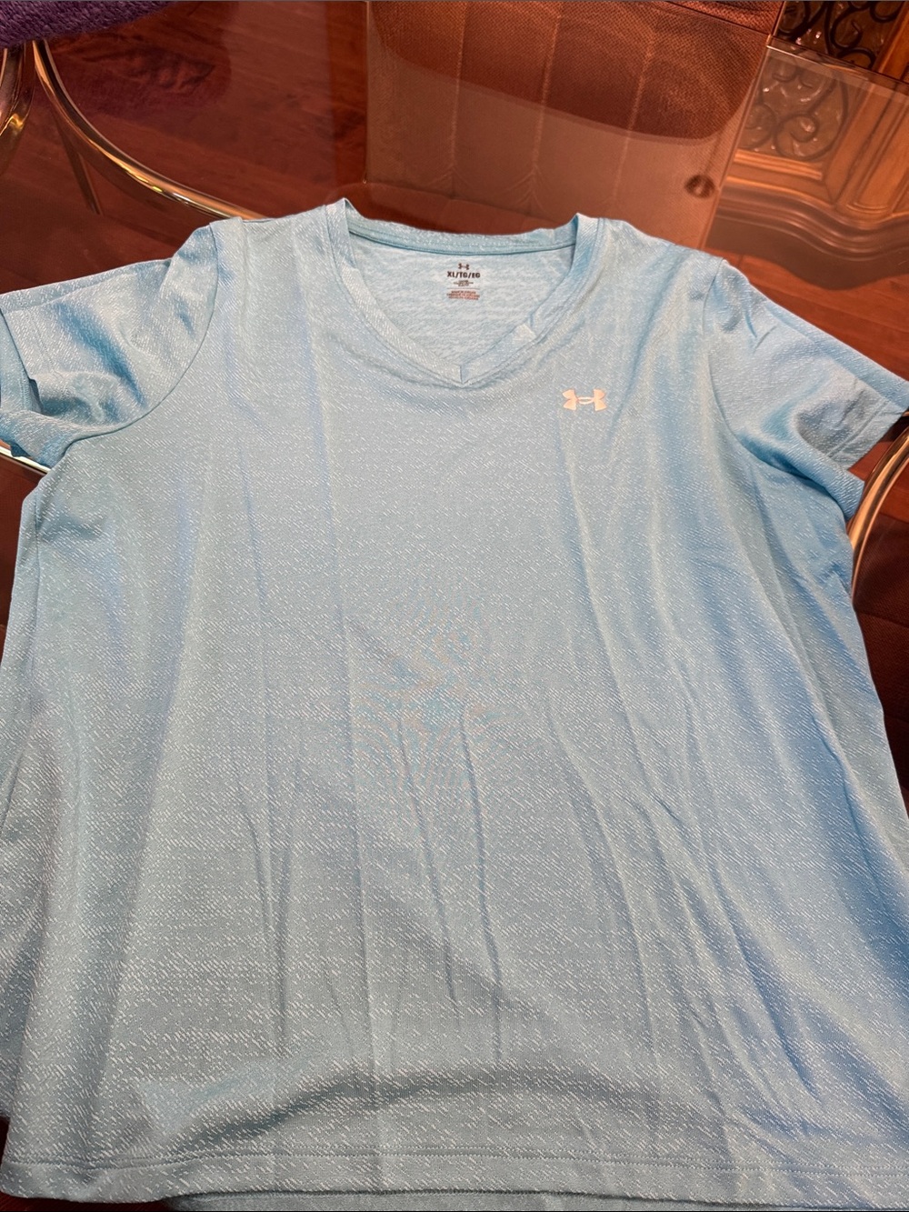 Under Armour Blue/teal V-Neck Performance Top